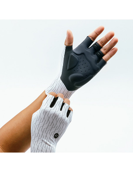 
Plento dviračių pirštinės XL dydžio - baltos ir juodos
