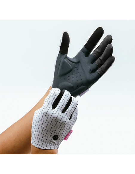 
Pilno dydžio sportinės dviračių pirštinės pavasariui ir vasarai, S dydis - juodos ir baltos
