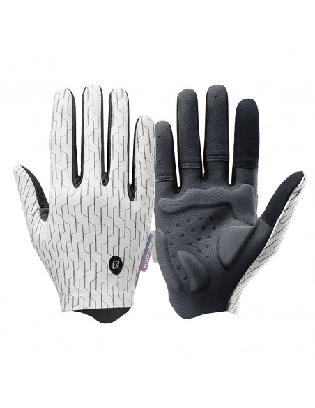 
Ilgos pirštinės dviratininkams pavasariui ir vasarai, XL dydis - juodos ir baltos
