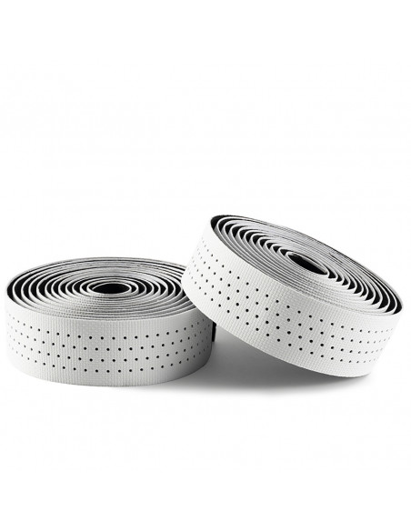 
Perforuota silikoninė dviračio vairo juosta - balta
