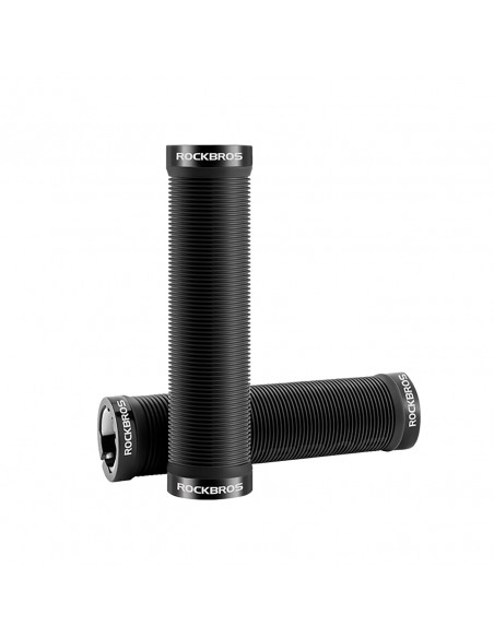 
Susuktos, neslystančios dviračių rankenos - juodos
