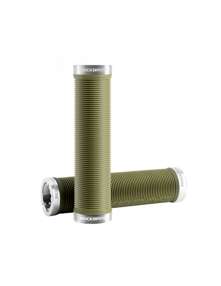 
Susuktos, neslystančios dviračių rankenos - žalios
