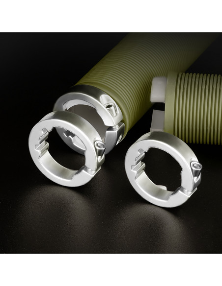 
Susuktos, neslystančios dviračių rankenos - žalios
