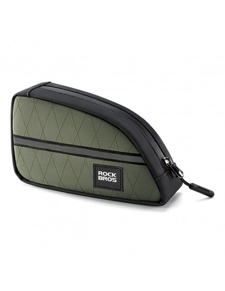 
Trikampis dviračio rėmo krepšys 0,8 l - žalias
