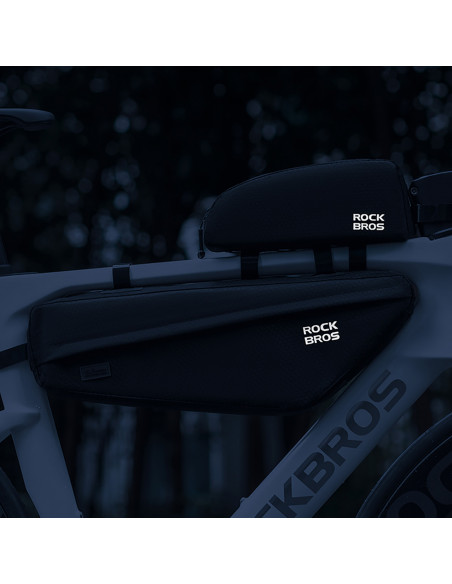 
Dviračio krepšys po rėmu, 2,9 l – juodas
