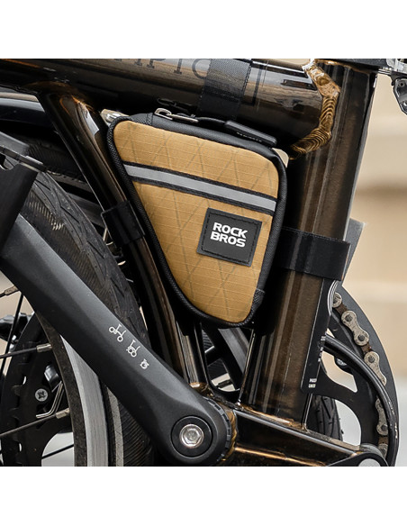 
Trikampis dviračio rėmo krepšys 0,25 l - rudas
