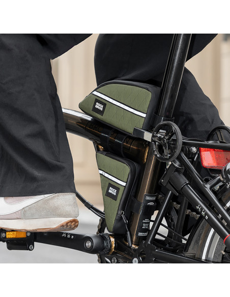 
Trikampis dviračio rėmo krepšys 0,3 l - juodas
