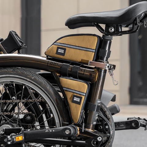 
Trikampis dviračio rėmo krepšys 0,3 l - rudas
