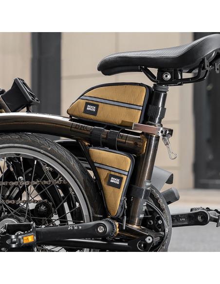 
Trikampis dviračio rėmo krepšys 0,3 l - rudas
