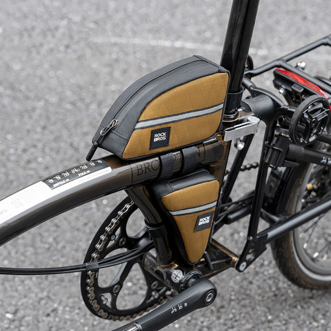 
Trikampis dviračio rėmo krepšys 0,3 l - rudas
