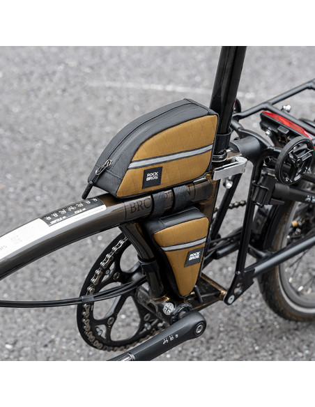 
Trikampis dviračio rėmo krepšys 0,3 l - rudas
