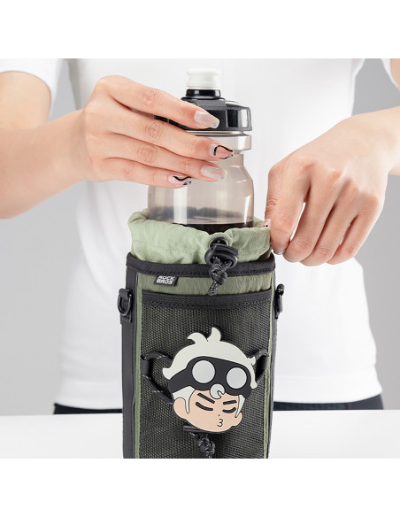 
Dviračio butelių krepšys su pečių dirželiu, 1 l – žalias
