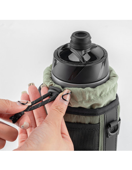 
Dviračio butelių krepšys su pečių dirželiu, 1 l – žalias
