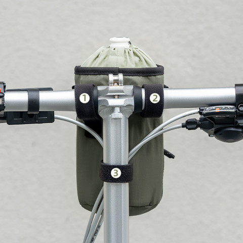 
Dviračio butelių krepšys su pečių dirželiu, 1 l – žalias
