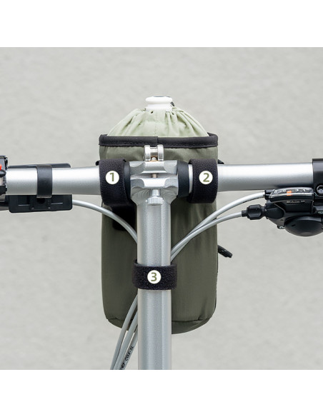 
Dviračio butelių krepšys su pečių dirželiu, 1 l – žalias
