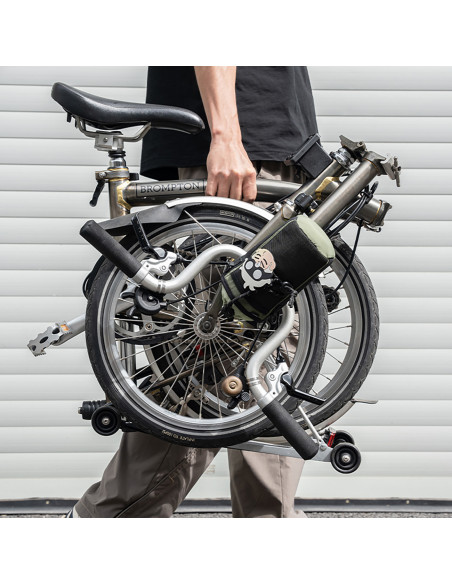 
Dviračio butelių krepšys su pečių dirželiu, 1 l – žalias
