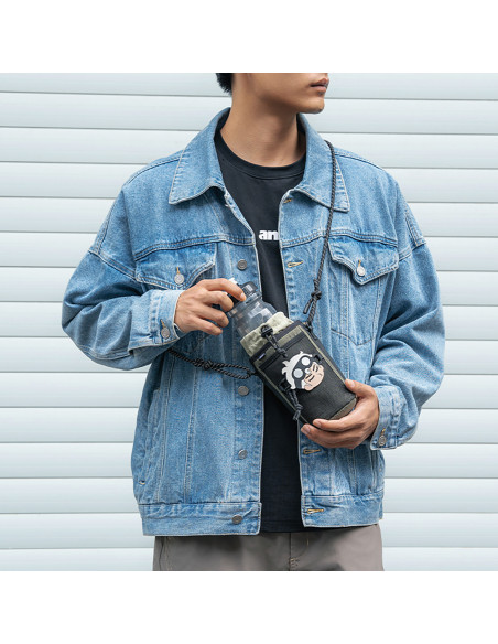 
Dviračio butelių krepšys su pečių dirželiu, 1 l – žalias
