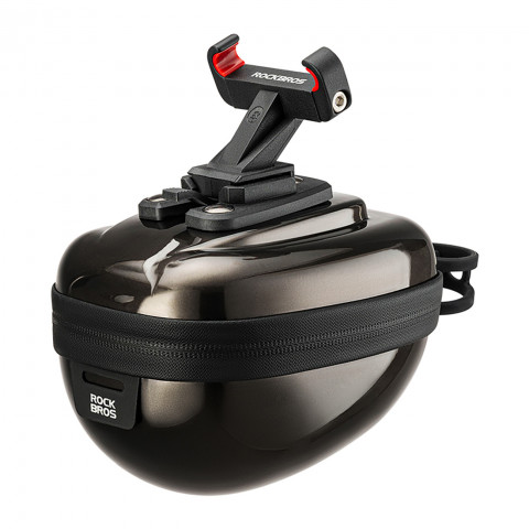 
Tvirtas dviračio krepšys, kieto apvalkalo balnelio krepšys, 0,4 l - juodas
