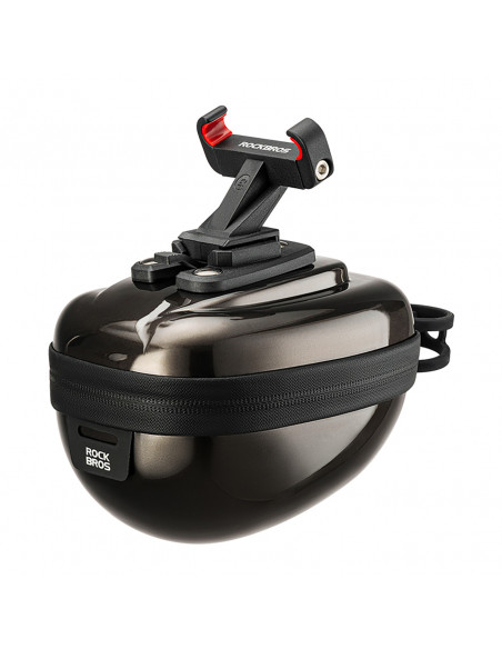 
Tvirtas dviračio krepšys, kieto apvalkalo balnelio krepšys, 0,4 l - juodas
