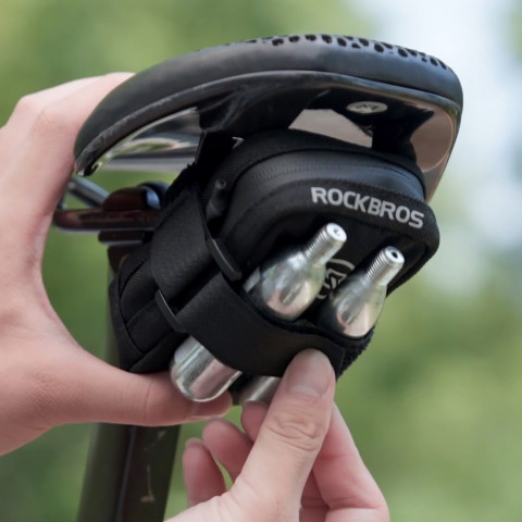 
Mini dviračio balnelio krepšys su CO2 baliono laikikliu – juodas ir žalias
