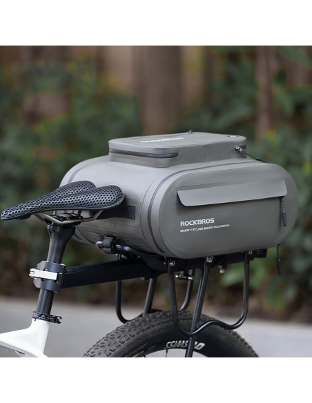 
Vandeniui atsparus dviračio krepšys, bagažinės dėklas, 14 l - pilkas
