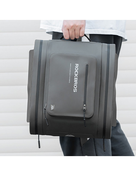 
Vandeniui atsparus dviračio krepšys, bagažinės dėklas, 14 l - pilkas
