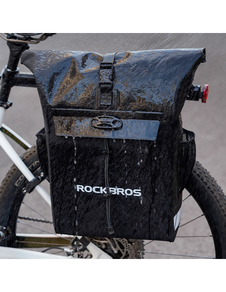 
Vandeniui atsparus dviračio krepšys su kuprinės funkcija ir šalmo tvirtinimu, 18 l – juodas
