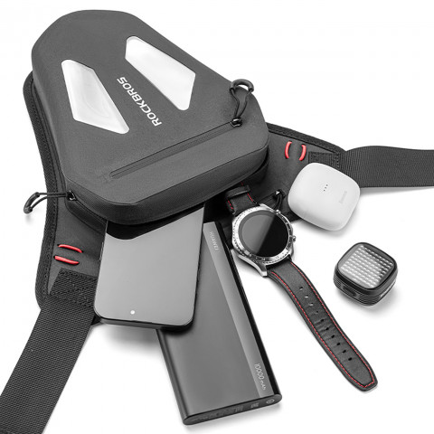 
Motociklo kojų krepšys, šlaunų diržas, pečių krepšys - juodas
