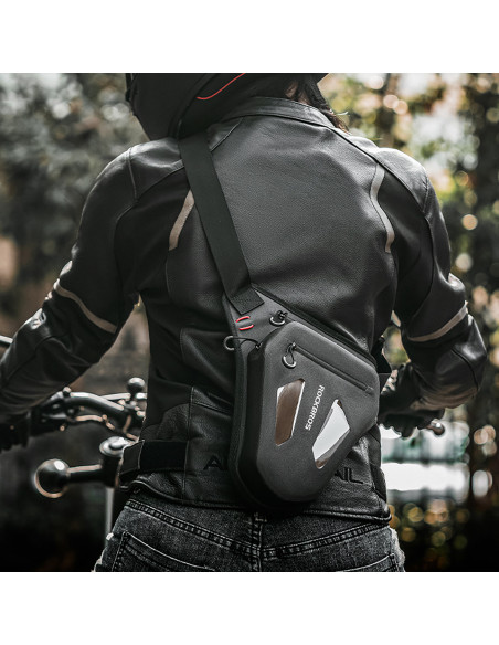 
Motociklo kojų krepšys, šlaunų diržas, pečių krepšys - juodas
