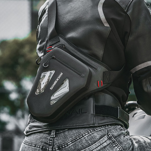 
Motociklo kojų krepšys, šlaunų diržas, pečių krepšys - juodas
