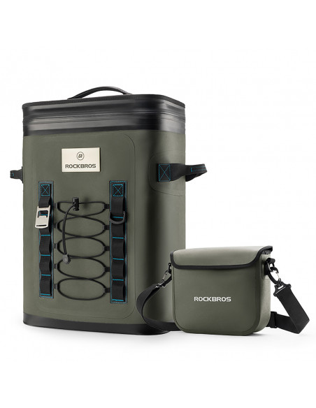 
Termiškai izoliuota žygio kuprinė su 20 litrų talpos maišu – žalia
