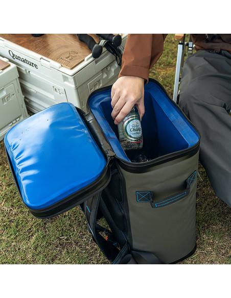 
Termiškai izoliuota žygio kuprinė su 20 litrų talpos maišu – žalia

