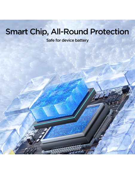 
„Ben“ serijos USB-C 60W 1m laidas – baltas
