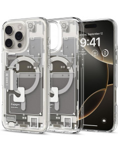 
„iPhone 16 Pro Max Ultra Hybrid Mag“ dėklas su „MagSafe Zero One“ – titano spalvos
