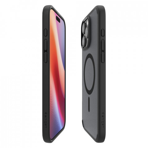 
„iPhone 16 Pro Max Ultra Hybrid Mag“ dėklas su „MagSafe“ – juodas
