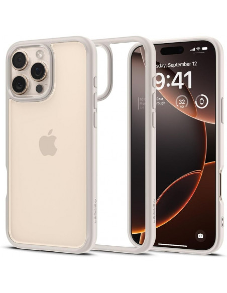 
„iPhone 16 Pro Max Ultra Hybrid“ dėklas – titano spalvos
