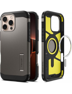 
„iPhone 16 Pro Max“ tvirtas „MagSafe“ dėklas su stovu – metalo spalvos
