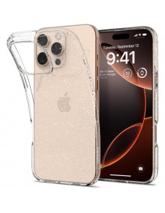 
Skystųjų kristalų dėklas, skirtas „iPhone 16 Pro Max“ – skaidrus ir blizgus
