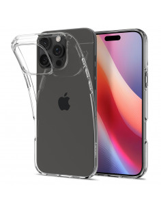 
iPhone 16 Pro Max skystųjų kristalų dėklas – skaidrus
