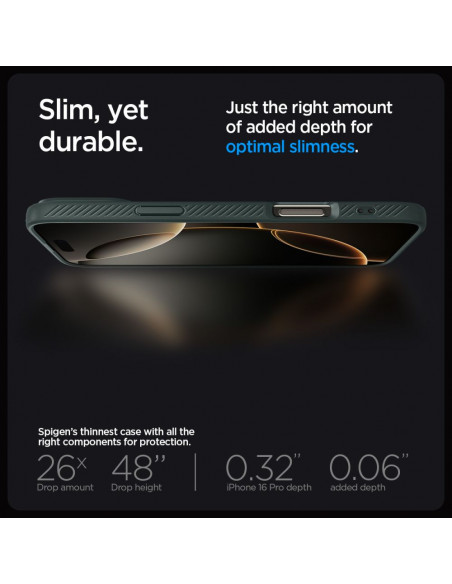 
„iPhone 16 Pro Max“ skysto oro dėklas – žalias
