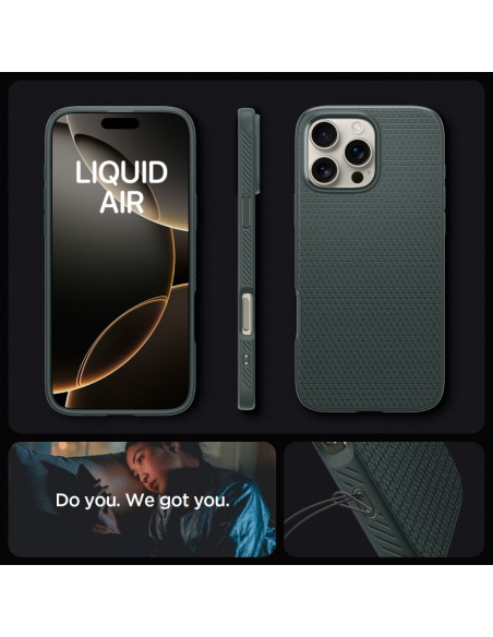 
„iPhone 16 Pro Max“ skysto oro dėklas – žalias
