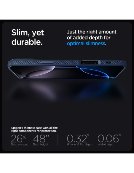 
„iPhone 16 Pro Max“ skysto oro dėklas – mėlynas
