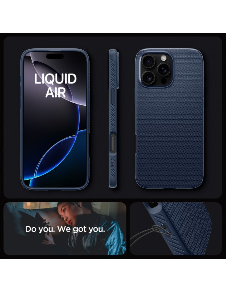 
„iPhone 16 Pro Max“ skysto oro dėklas – mėlynas
