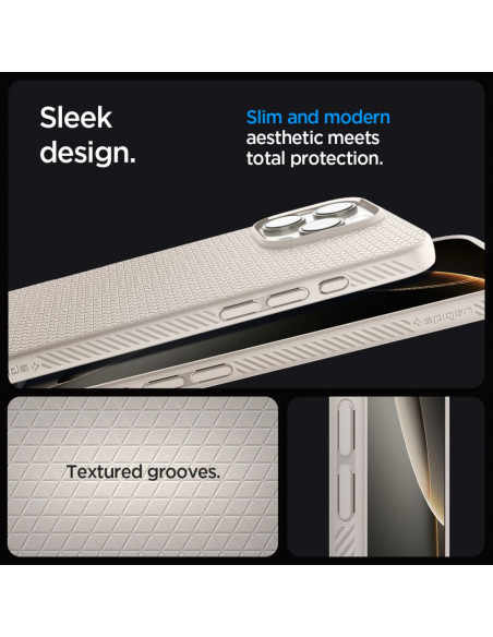 
„iPhone 16 Pro Max“ dėklas su skystu oru – titano spalvos
