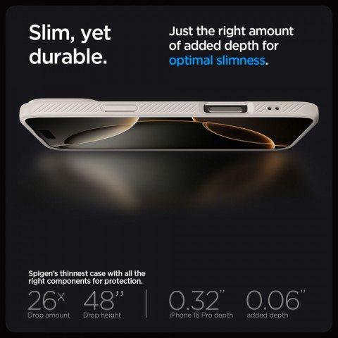 
„iPhone 16 Pro Max“ dėklas su skystu oru – titano spalvos
