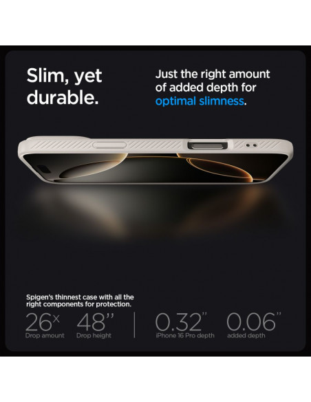 
„iPhone 16 Pro Max“ dėklas su skystu oru – titano spalvos
