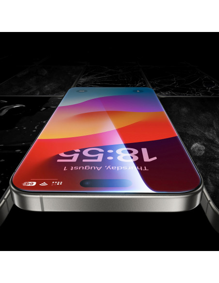 
Grūdintas stiklas su tvirtinimo rėmeliu, skirtas „iPhone 16 Pro Max“ - 2 vnt.
