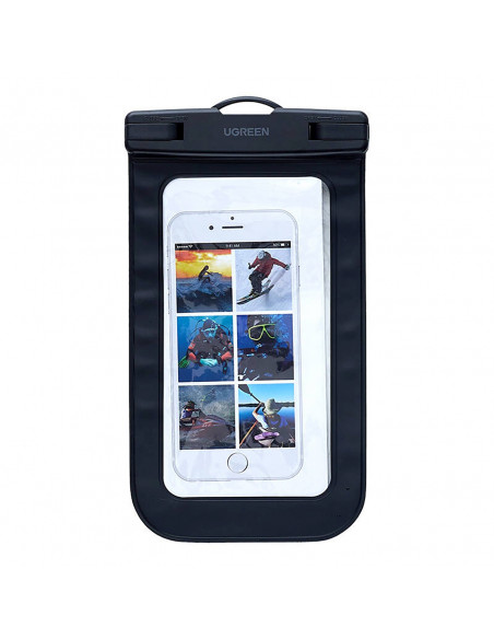 
Vandeniui atsparus mobiliojo telefono ar išmaniojo telefono dėklas su IPX8 apsauga – juodas
