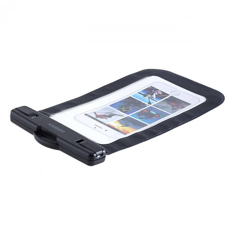 
Vandeniui atsparus mobiliojo telefono ar išmaniojo telefono dėklas su IPX8 apsauga – juodas
