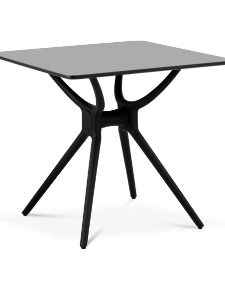 Stalas kvadratinis stalas namų biurui universalus max 150 kg 80x80 cm JUODAS